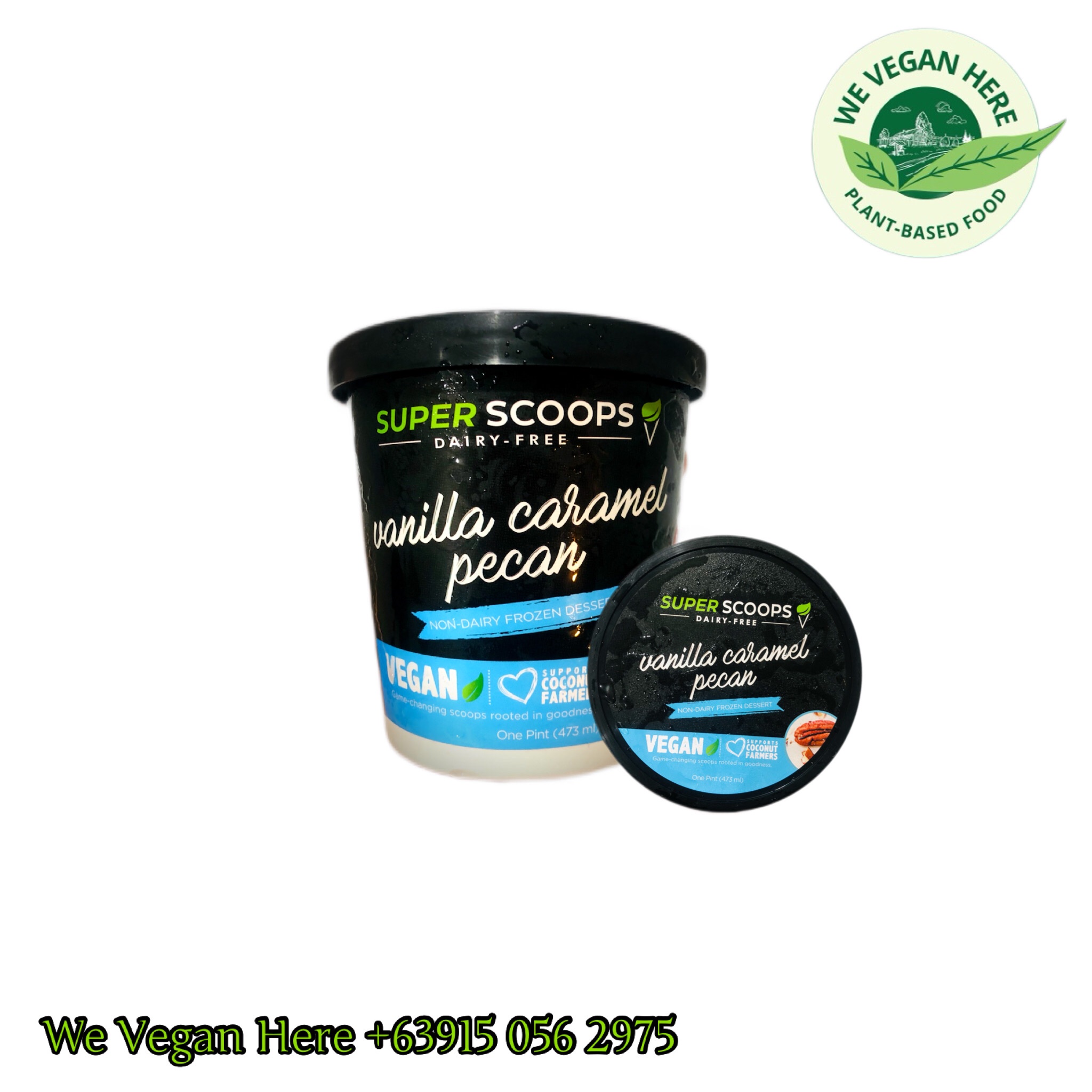 SUPER SCOOPS Vanilla Caramel Pecan 473ml – WeVeganHere